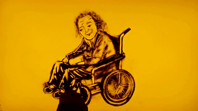 感恩母亲节(沙画)