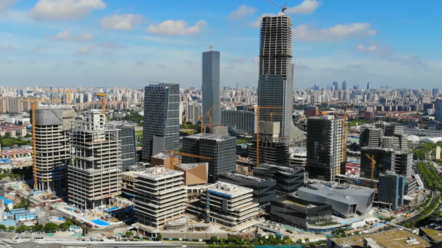 上海徐汇西岸传媒港最新航拍和建设动态