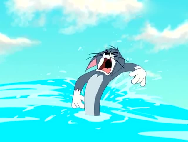 猫和老鼠:汤姆比赛时耍赖,掀翻狗狗的冲浪板,害他掉进海里