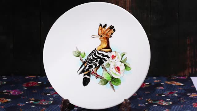 戴胜鸟周毅食品雕刻果酱画视频教程