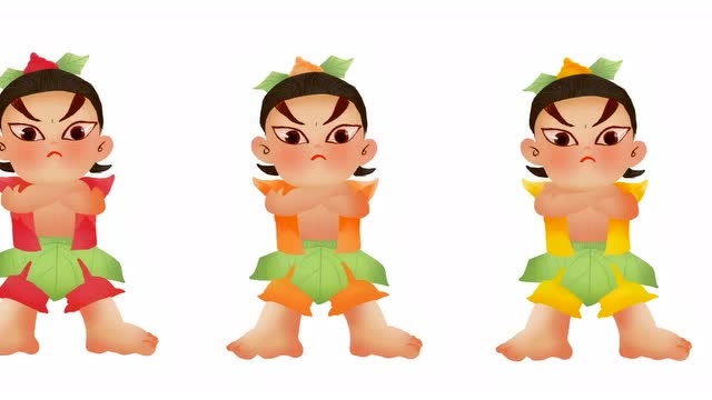 插画手绘 葫芦娃葫芦娃 一棵藤上七个娃 小时候的动画原创插画