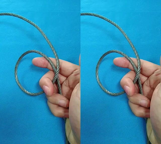 钢丝绳也可以打结你不信吗