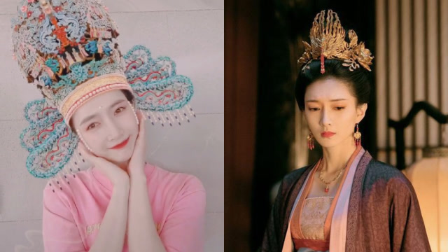 江疏影再化身曹皇后戴凤冠回眸一笑超可人网友戏里戏外一样美