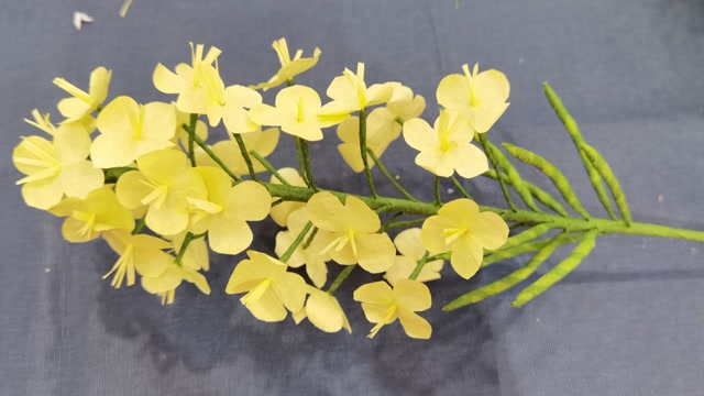 纸藤花,详细的又美丽的油菜花教程来了,diy手工制作