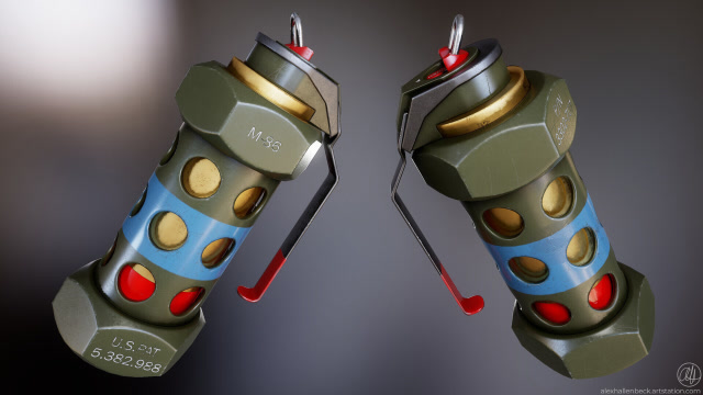 次世代游戏建模-csgo震撼弹制作流程