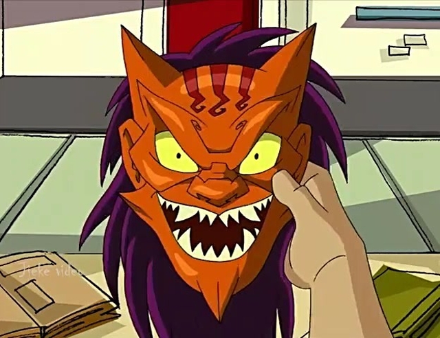 成龙历险记 面具篇-雷苏面具,帕克为了牛战士摘下了恶魔面具!