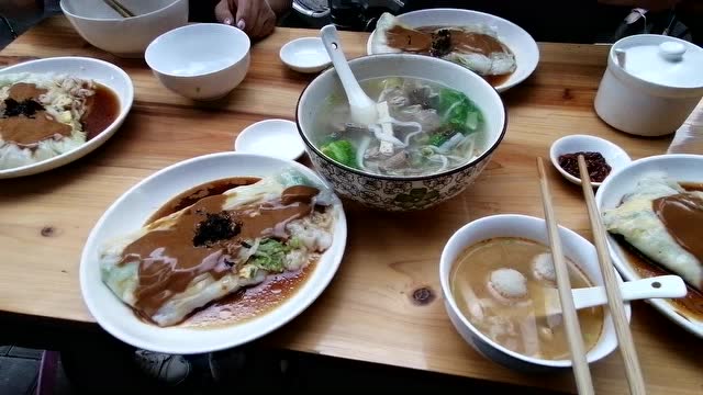 潮州的街边早点,肠粉最好吃