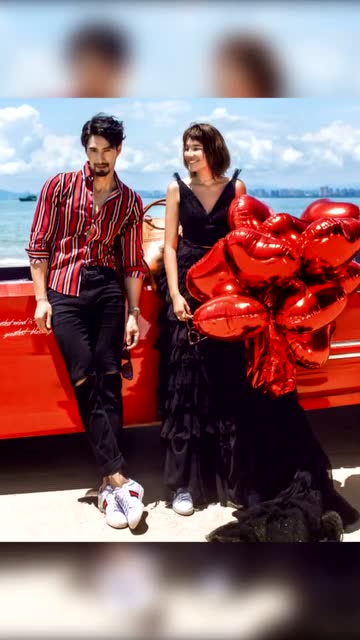 莎莎和大叔的婚纱照,眼前这一幕,实在是太亮眼了!