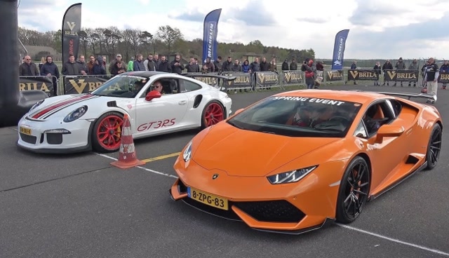 全球限量版兰博基尼vs保时捷911,起步的一瞬间,就被彻底折服了!