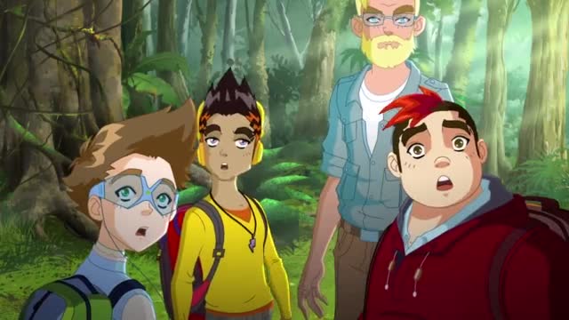 探险家冒险来到恐龙时代!恰巧遇见恐龙王对战大恐龙!