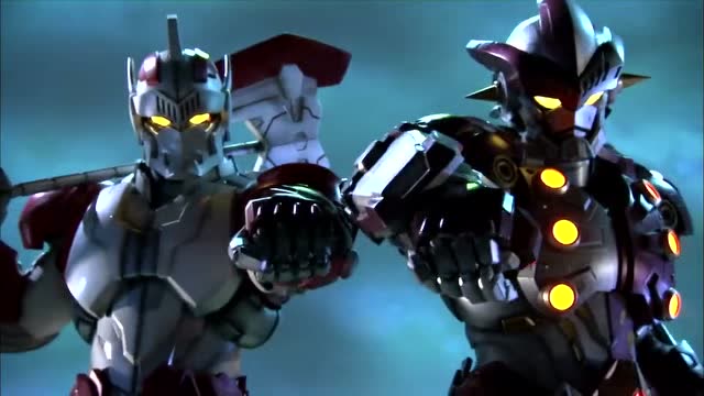 奥特曼钢铁九号与钢铁武士最强钢铁兄弟超强双武士必杀