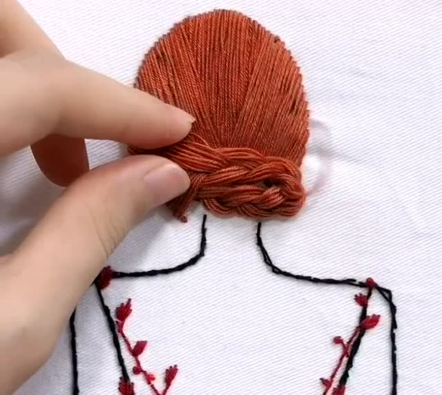 绣出来的头发,超级好看,太唯美了