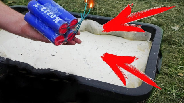 非牛顿流体到底有多硬老外拿爆竹测试对决的画面相当硬核