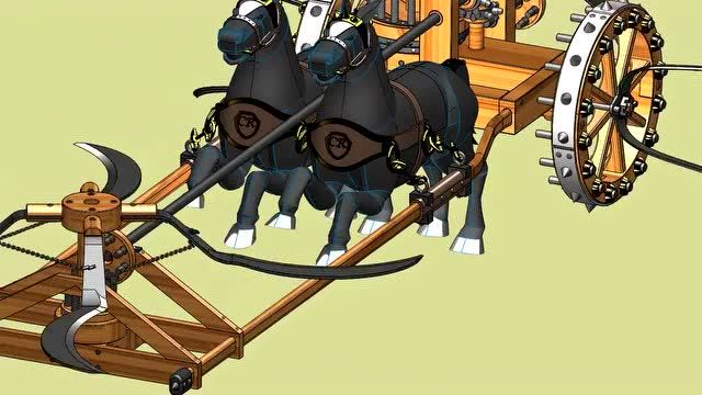 达芬奇在五百年前设计的战车,你觉得这杀伤力放在战场上够不够,厉害了