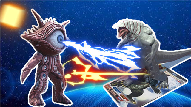 奥特曼卡片 奇兽眼q秒杀各种小怪兽太爽了