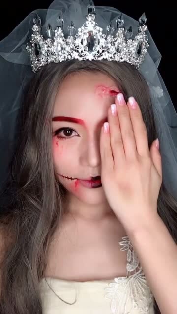 小姐姐的鬼新娘特效化妆真的像极了