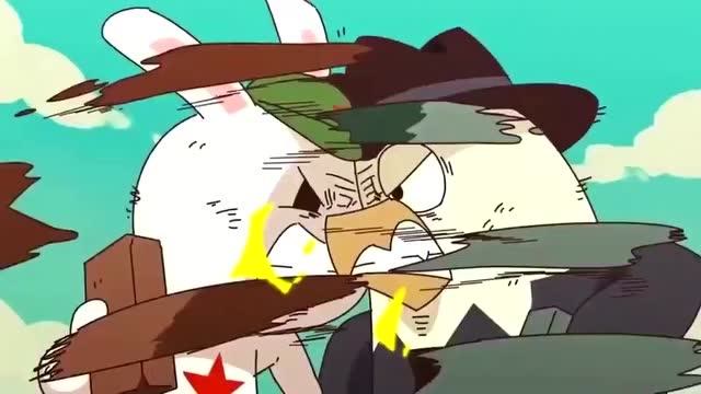 那年那兔那些事:兔子和鹰酱开启"原始人战斗",方式简单粗暴