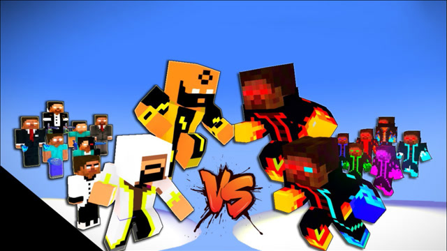 mc动画:创世神notch与黑暗冰火形态him之战