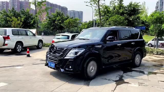日产途乐改装黑武士,50万级别大型suv,路虎揽胜也低调了!