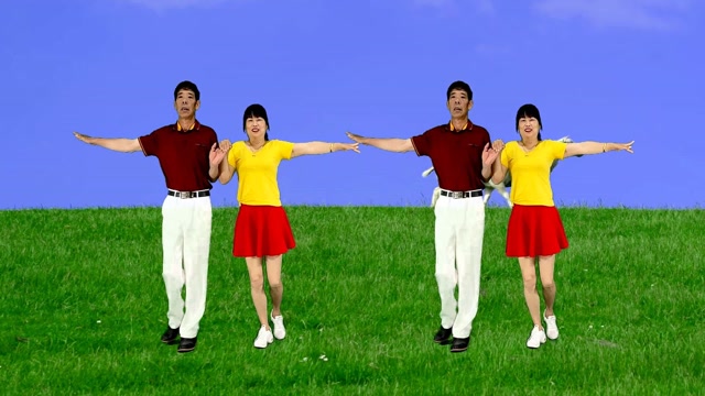 百听不厌的双人舞《姑娘回回头》简单好看的14步广场舞