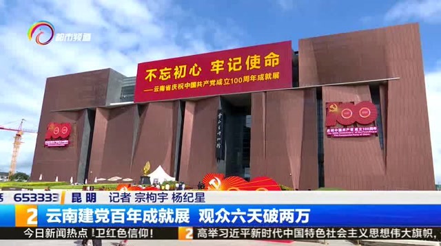 云南建党百年成就展 观众六天破两万
