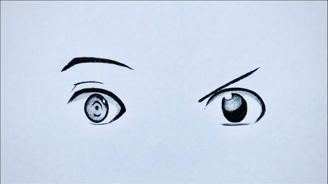 铅笔画,动漫眼睛画法42