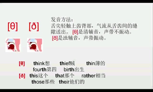 英语音标/θ/,/08/的发音要领