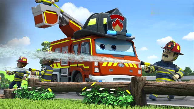 超级飞猪侠 森林火灾消防员为救小鹿被困