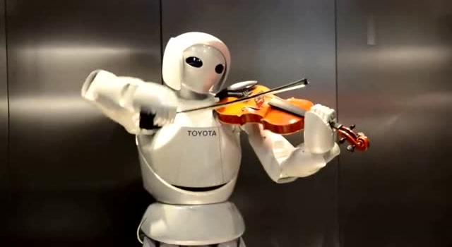 丰田机器人演奏小提琴《茉莉花》,好听