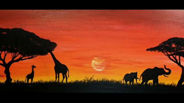 油画创作系列《狂野非洲》