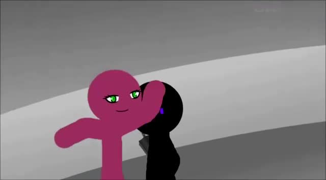 彪悍的火柴人妹子,把黄色火柴人打的屁滚尿流