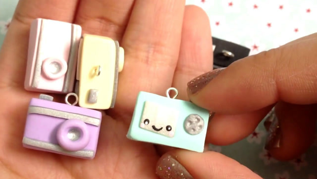 diy创意手工粘土软陶制作可爱的相机