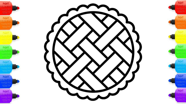 亲子简笔画:彩色杯垫,涂颜色右脑开发