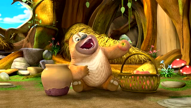 熊出没之熊熊乐园,熊二为了长高彻底变成了一个吃货.