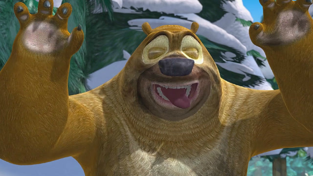 熊出没 熊二你还能再可爱点吗,这鬼脸做的也太好玩了