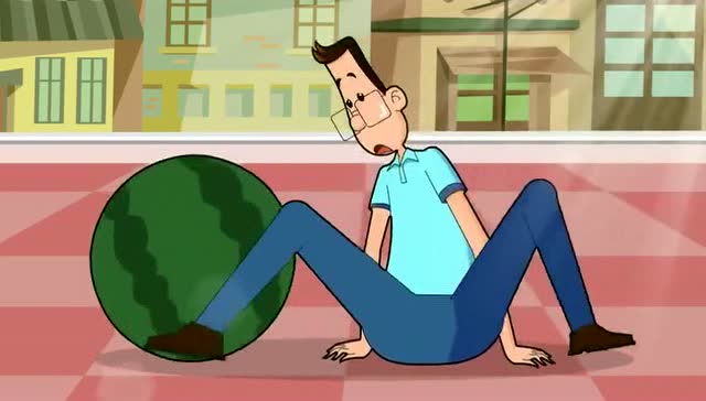 小头根本拿不动一个大西瓜