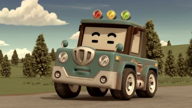 变形警车珀利 斯普奇看到小娟走后赶紧来了他自己隐形了