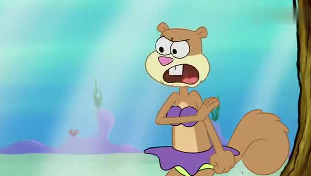 海绵宝宝去珊迪家不带头盔,变干尸了