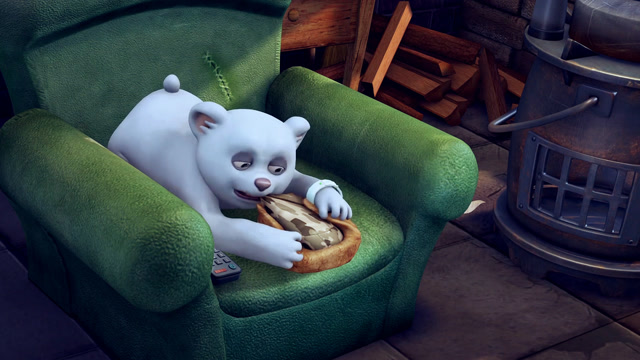 光头强看着这么萌萌哒北极熊宝宝,决定放弃发财的机会