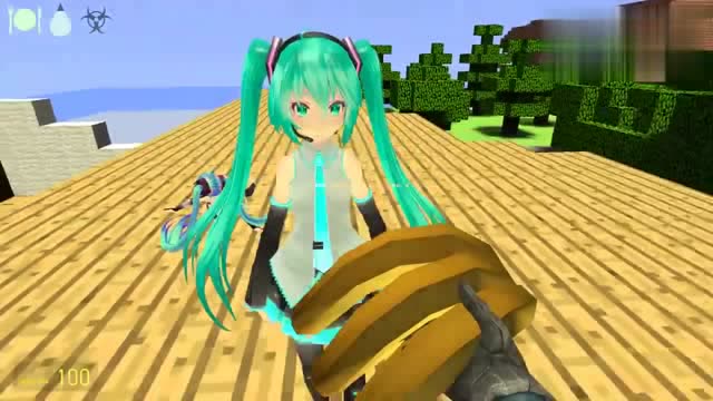 初音未来想吃香蕉,把自己给炸死了gmod沙盒模组