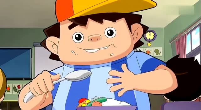 大头儿子不喜欢吃幼儿园里的饭菜,全被小胖吃了