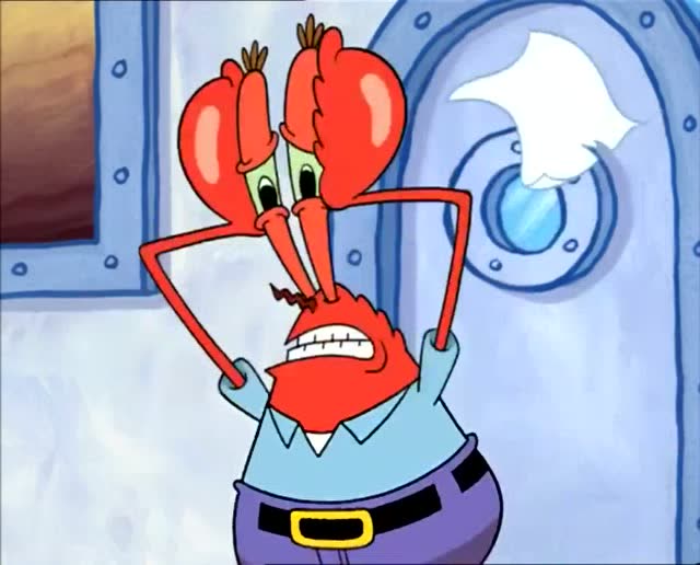 海绵宝宝的离开,蟹老板很伤心呀