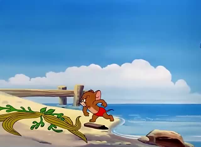 猫和老鼠,杰克跟汤姆海边的恶战,刺激!