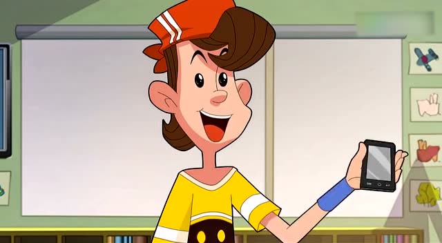 大头儿子上课听的很认真,老师告诉他古代人是怎样通信的