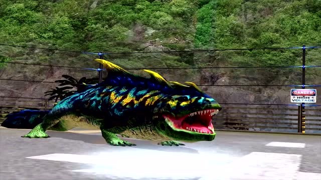 侏罗纪世界进化 40级长吻迷齿龙vs40级黑水龙vs40级剑龙