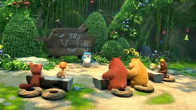 熊熊乐园:猫头鹰老师和大黑熊老师有事,那谁给小朋友们上课啊.