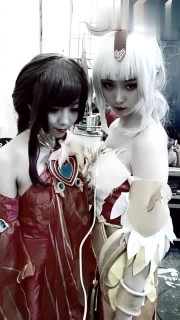 王者荣耀cos大乔王昭君,这个身高差有点儿萌,太好看了