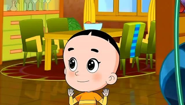 大头儿子今天不用去上学,可以在家好好玩一天