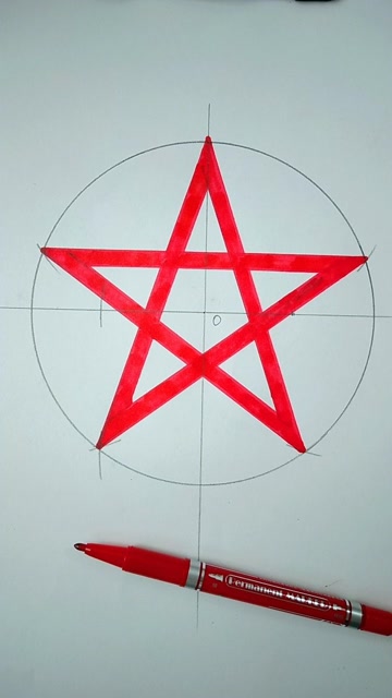 如何画五角星步骤图解图片