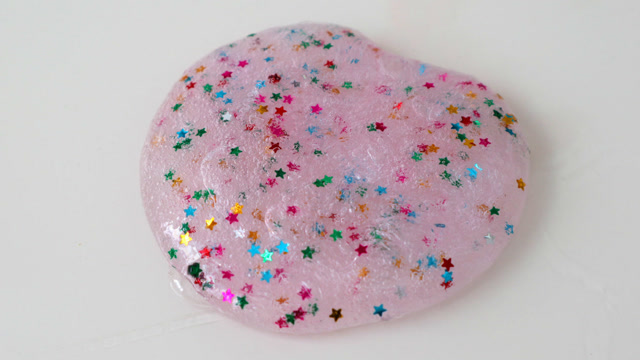 无硼砂彩色星星史莱姆制作教程,亮晶晶的非常漂亮,童年的感觉